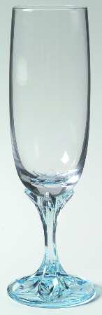 Tulipe Blue Fluted Champagne