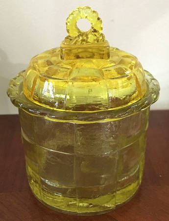 Ashley Yellow Sugar Bowl & Lid