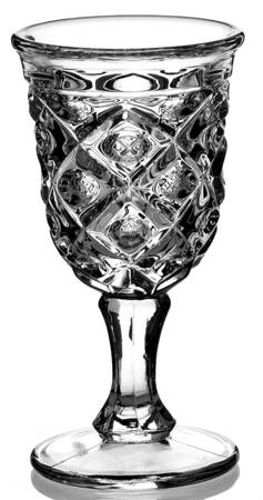 Diamond Thumbprint Clear Cordial Glass