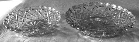 Diamond Thumbprint Clear 4" Nappy