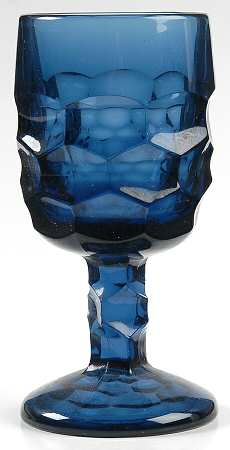 Georgian Blue Gray Wine Glass