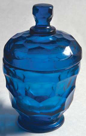 Georgian Ultra Blue Sugar Bowl & Lid