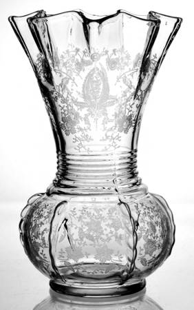 Prelude (Long Stem, Rippled Bowl) 10" Crimped Vase