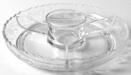 Prelude (Long Stem, Rippled Bowl) 8" Round 4 Part Relish