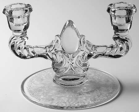 Prelude (Long Stem, Rippled Bowl) Double Light Candlestick