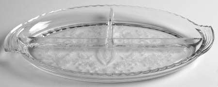 Prelude (Long Stem, Rippled Bowl) 10" Oval 3 Part Relish
