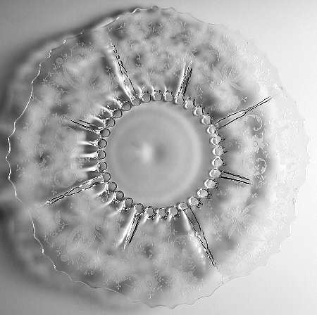 Prelude (Long Stem, Rippled Bowl) 14" Flat Edge Torte Plate