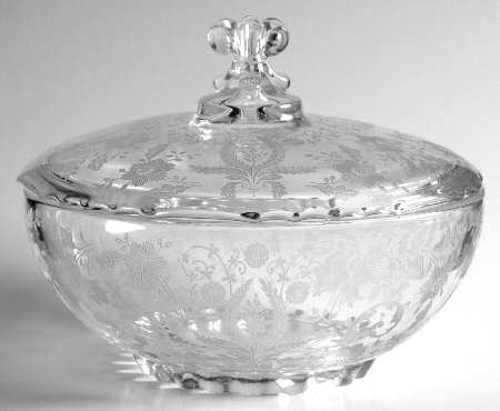 Prelude (Long Stem, Rippled Bowl) Candy Box & Lid
