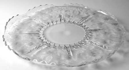 Prelude (Long Stem, Rippled Bowl) 14" Turned Up Edge Torte Plate