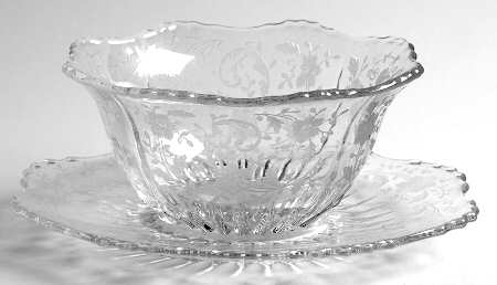 Prelude (Long Stem, Rippled Bowl) Mayonnaise Bowl and Underplate