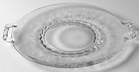 Prelude (Long Stem, Rippled Bowl) Handled Cake Plate