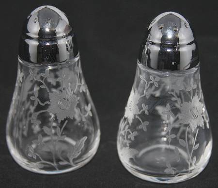 Prelude (Long Stem, Rippled Bowl) Shaker Set with Metal Lids