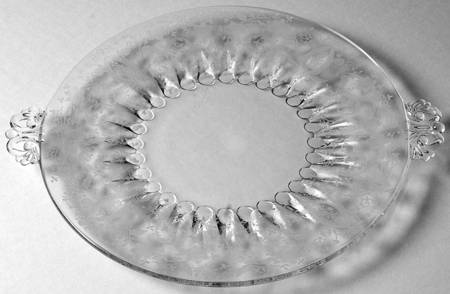 Prelude (Long Stem, Rippled Bowl) Handled Cake Plate