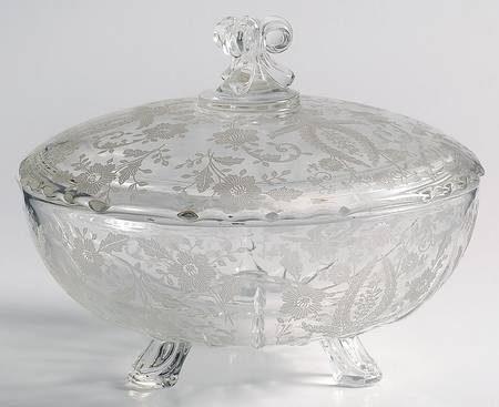Prelude (Long Stem, Rippled Bowl) Candy Box & Lid