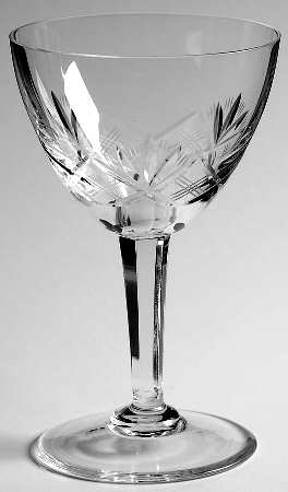 Ouchy (Cut Fans) Wine Glass