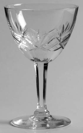 Ouchy (Cut Fans) Cordial Glass