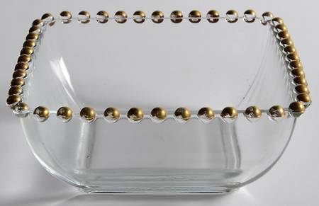 Candlewick Gold Square Bowl 5"