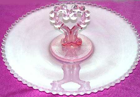 Candlewick Lavender Ice (Frosted) Center Handle Tray