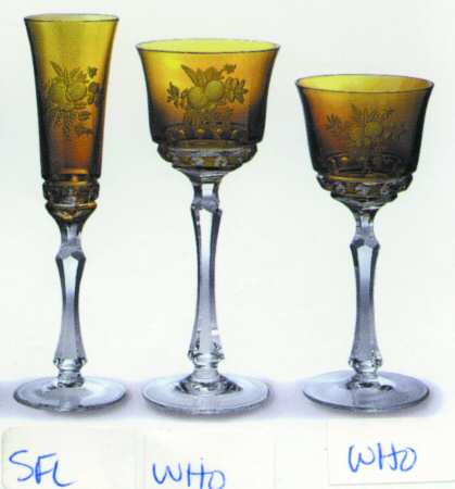 Duke of Gloucester Amber Fluted Champagne