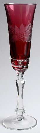 Tobacco Leaf Rose Fluted Champagne