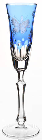 Springtime Sky Blue Fluted Champagne