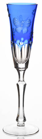 Springtime Cobalt Blue Fluted Champagne