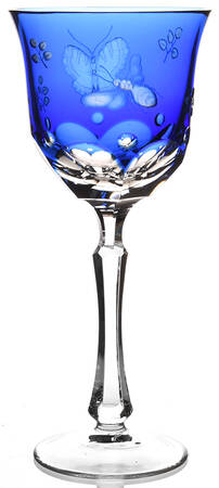 Springtime Cobalt Blue Water Goblet