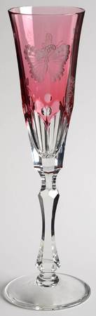Springtime Raspberry Fluted Champagne