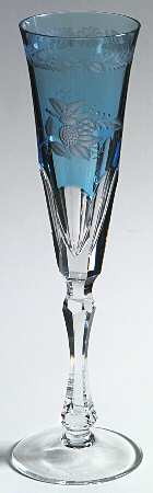 Bouquet Sky Blue Fluted Champagne