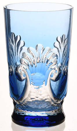 Sculptured Shell Cobalt Blue Highball