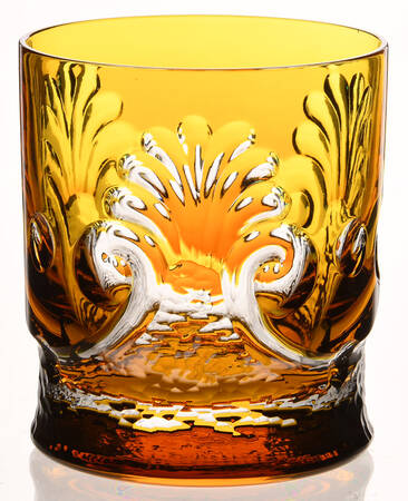 Sculptured Shell Amber Double Old Fashioned