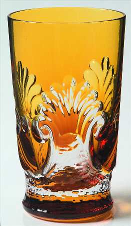 Sculptured Shell Amber Highball
