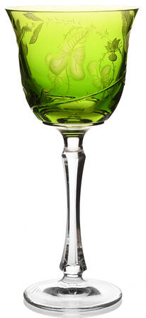 Rain Forest Yellow Green Water Goblet