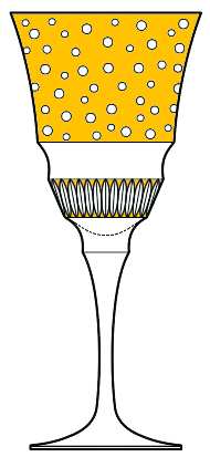 Aurora Amber Water Goblet