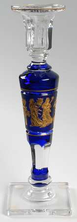 Danse de Flore Cobalt Candlestick/Sg Lt- 12" (Set/2)