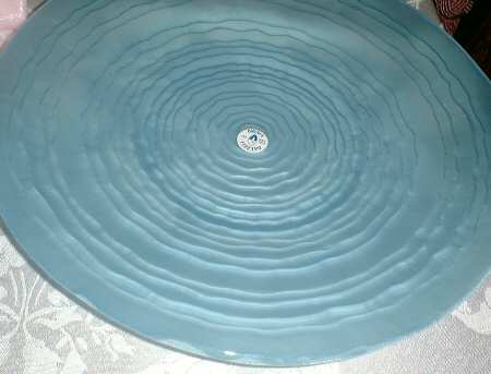 Ripples Azure (Satin) Dinner Plate