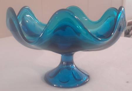 Epic Blue (Bluenique) Round Compote (Height X Width)