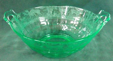Black Forest Green 10" Handled Bowl