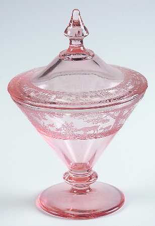 Black Forest Pink Candy Dish & Lid