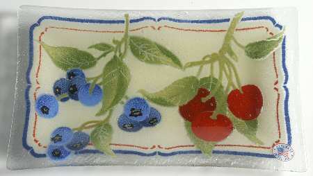 Cottage Glass Rectangular Tray