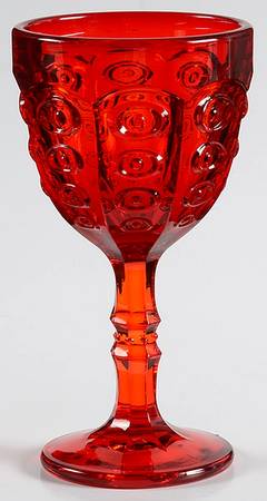 Yesteryear Ruby Wine Glass