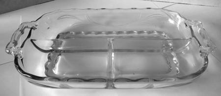 VIK2 11" Oblong 3 Part Celery/Relish