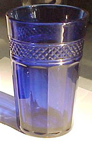 Mt. Vernon Cobalt Blue Flat Tumbler