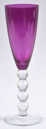 Celebration (Various Color Bowl, Clear Stem) Violet Fluted Champagne