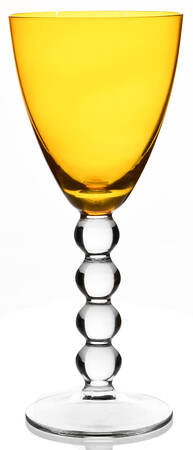Celebration (Various Color Bowl, Clear Stem) Yellow Water Goblet