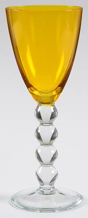 Celebration (Various Color Bowl, Clear Stem) Yellow Wine