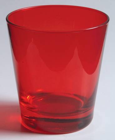 Celebration (Various Color Bowl, Clear Stem) Red Double Old Fashioned