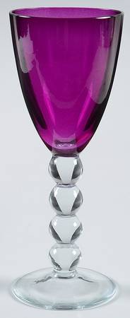 Celebration (Various Color Bowl, Clear Stem) Violet Wine