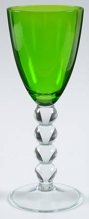 Celebration (Various Color Bowl, Clear Stem) Green Wine