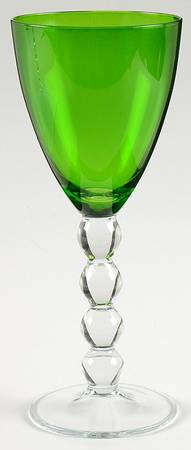 Celebration (Various Color Bowl, Clear Stem) Green Water Goblet